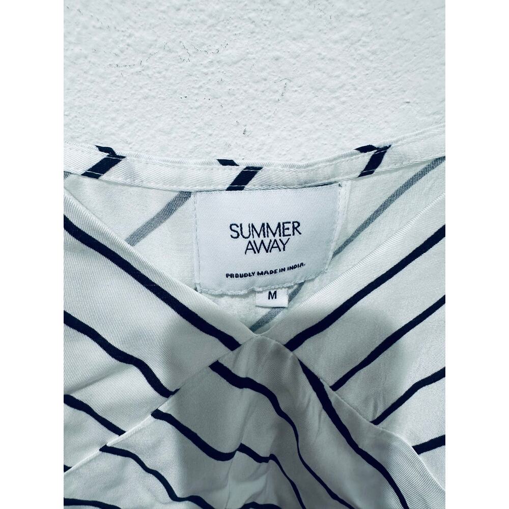SUMMER AWAY Black White Striped Pattern Vacay Top Bottom Combined Set - Picture 7 of 16